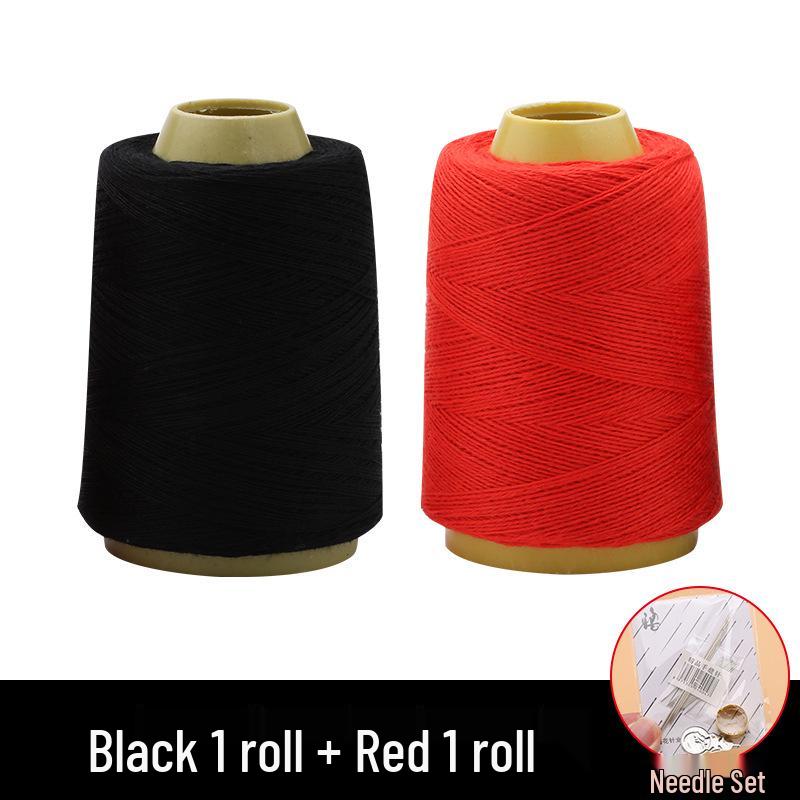 Quilting Needle & 3-Ply Extra Thick Cotton Thread Ball for Handmade Sewing & Mending - White, Large Roll