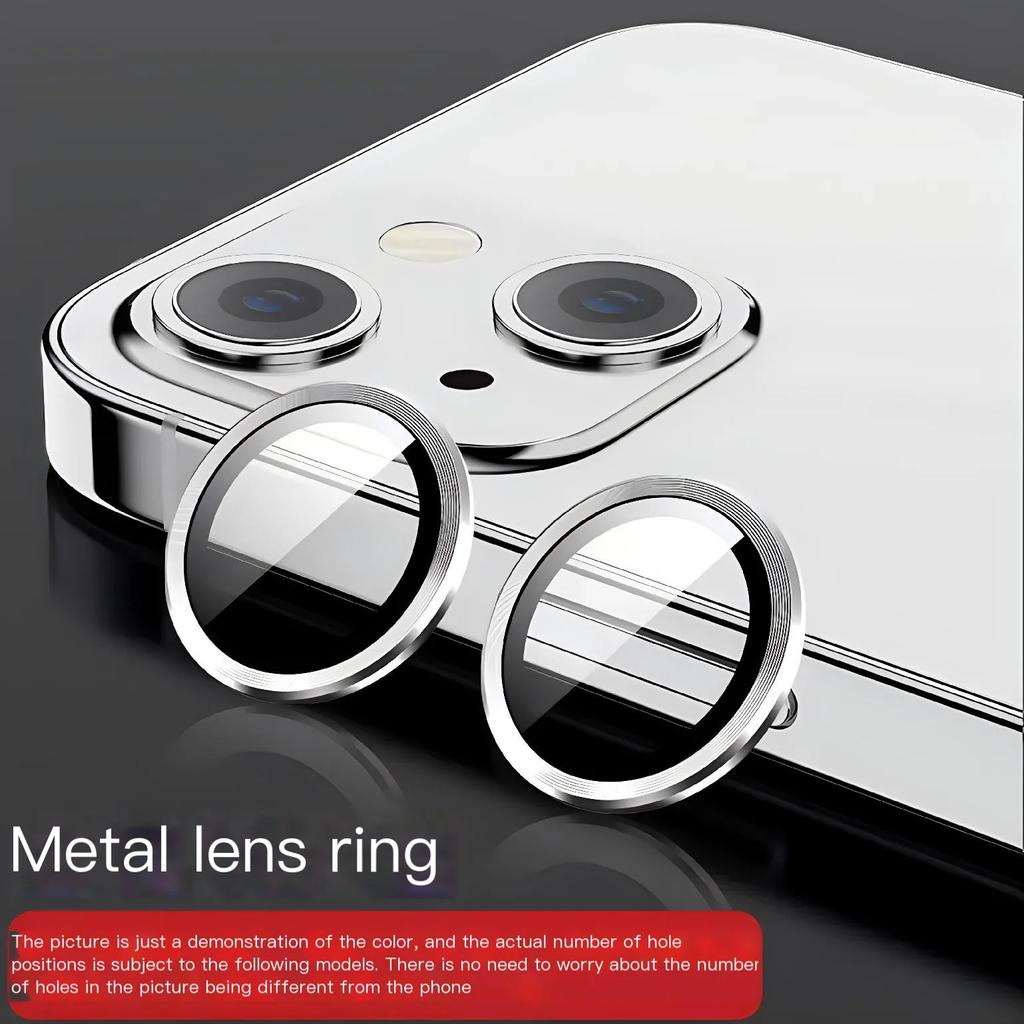 Camera Protector Metal Ring for IPhone 15 14 13 12 Pro Max/Samsung S24 Ultra S23 FE S22 Plus A15 A25 A35 A55 A05 A14 A34 A54Tempered Glass Lens Cover