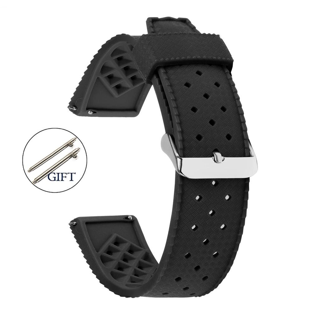 Tropical Silicone Strap Quick Release Watch Band 18mm 20mm 22mm TPU Tropic Strap Smart Watch Strap for Oris Seiko Citizen