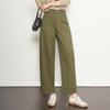 2025 Women's Small Size Cotton Linen Wide Leg Pants - Versatile, Slimming, Casual for Spring & Autumn