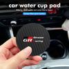 2Pcs Car Carbon Fiber Coaster Anti-Slip Water Cup Drink Mat For Crown GR Sport Corolla YARIS Auris C-HR Hilux Vios Prius TL1