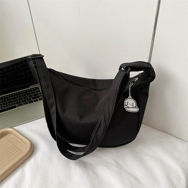 New Candy Color Waffle Art Student Versatile Simple Daily Women's Shoulder Crossbody Bag