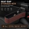 Car Seat Gap Organizer Leather Storage Box Multifunctional Cup Holder Phone Pocket Auto Interior Accessories