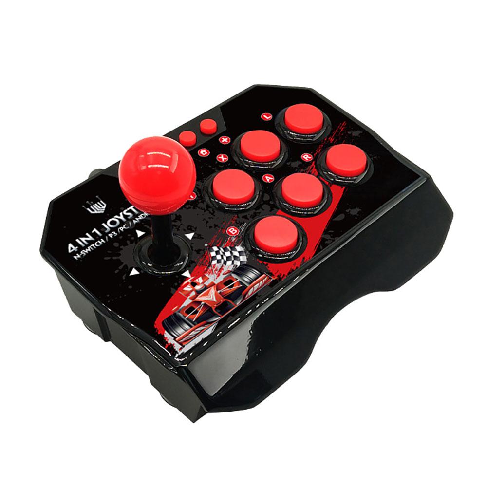 Arcade Controller Compatible Nintendo Switch PS3 PC Android. USB Connection Wired Stick 6-button Layout Suction Cup Fixation. Game Computer Button.