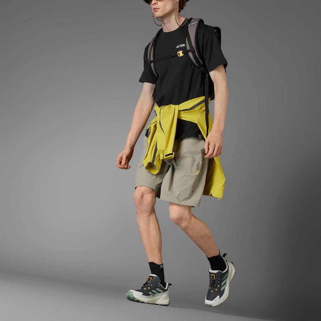 Adidas X National Geographic Unisex Loose Fit Aeroready Graphic T-Shirt Black JD5957