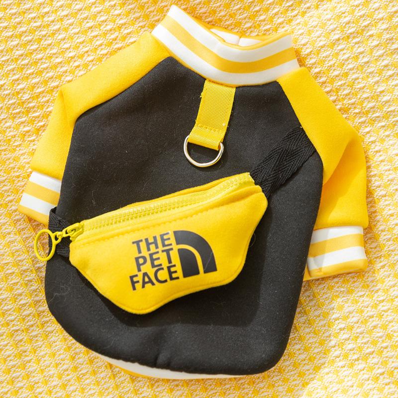 Pet Clothes Autumn and Winter Warm Dog Clothes Cute Bear Traction Sweater Fleece Puppy Cat Clothing