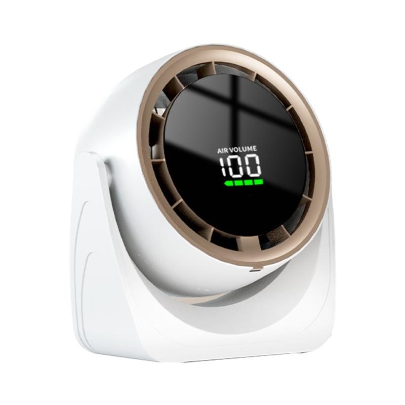 

Quiet Fan Powerful Fan Digital Display Fan Portable Fan Plastic Texture Suitable for Bedroom Office and School Use белый