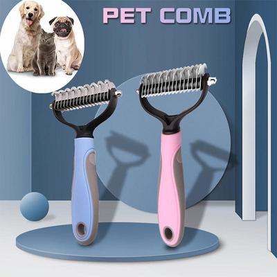 Pet Hair Knotter Cat Dog Beauty Comb Hair Remover Dog Hair Dropping Double Sided Carding Tool Professional Pet Cleaning Supplies