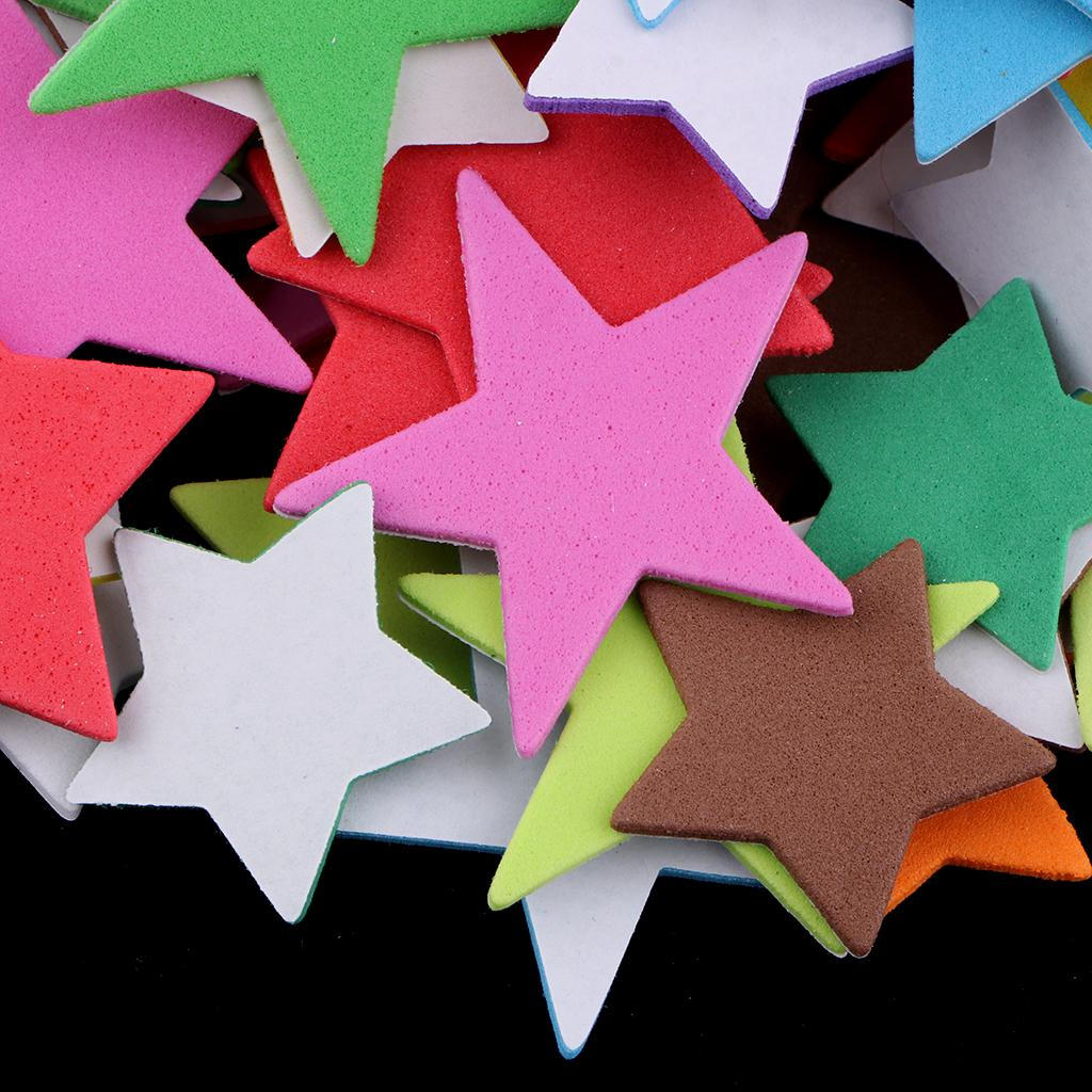 Of 200Pcs Self-Adhesive EVA Foam Stickers Assorted Colors Arts Craft Supplies for Greeting Cards