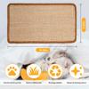 Cat Scratcher Mat,19.68 X 9.84 Inch Sisal Cat Scratching Pad Rug with Hook and Loop Sticky Cat Scratch Wall Mat Protect Carpet Sofa Floor Door