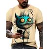 Sommermote Tegneserie Ctue Liten Monster Grafisk T-skjorte For Menn Ny Trend Casual 3D-trykket Rund Hals Kortermet T-skjorter Topper