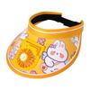 Outdoor Sun Visor Fan Hat Rechargeable Large Brim Hat Built In Fan for Travel Camping Outdoor Activities Holiday Gifts