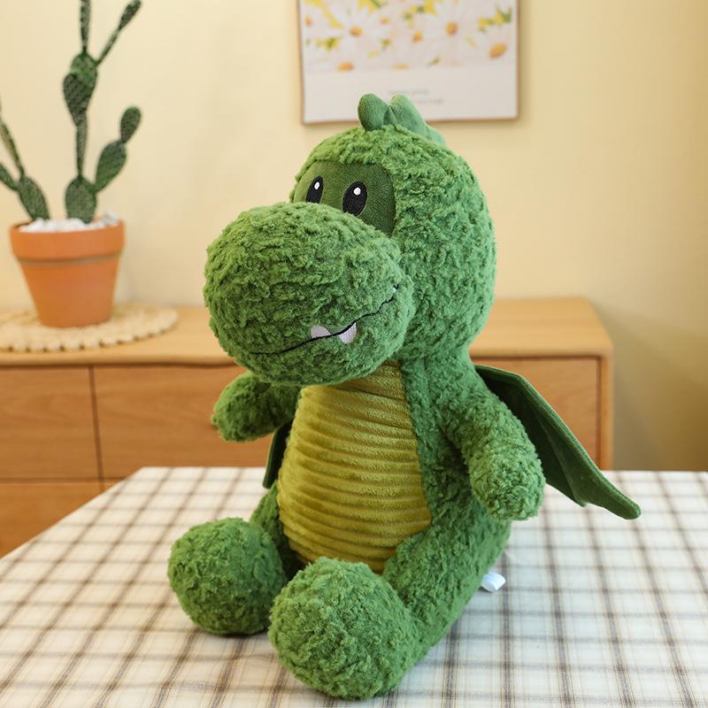 The new model transforms into a small flying dragon, green dinosaur plush toy doll, and gives children holiday gifts.