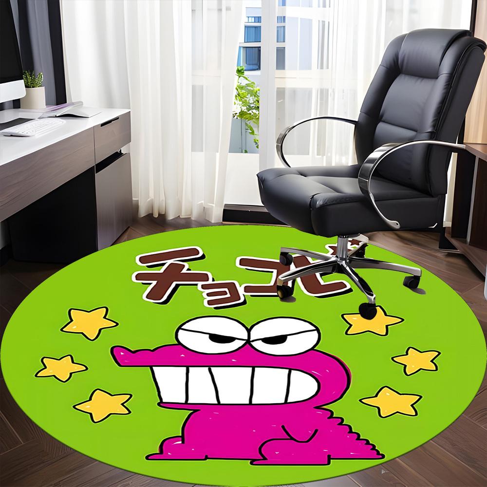 1pc Crayon Shin-chan Chibi Monster Office Round Area Rug, Under Office Chairs Bedroom Living Room Home Decor, Available in Various Sizes0