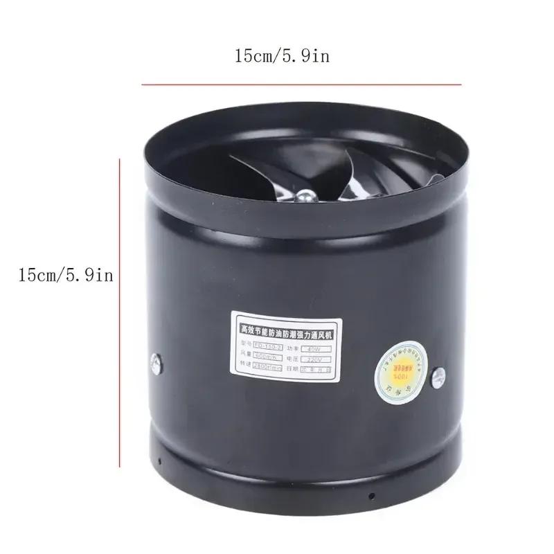 Axial Pipe Metal Blower Bathroom Fan Channel Pipe Fan 500m³/h Channel Duct Extractor Insert Exhaust Fan