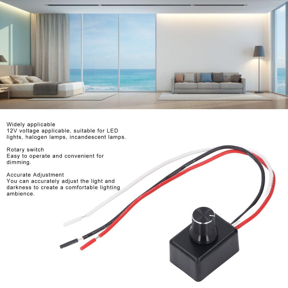 PWM 12V Dimmer Switch 5A RV Light Dimmer Easy LED Light Dimmer  RV