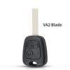 KEYYOU 10PCS For Peugeot 106 107 207 307 407 206 306 406 Car Remote Key Case HU83 VA2 Shell Fob For Citroen C1 C4 XSARA Picasso