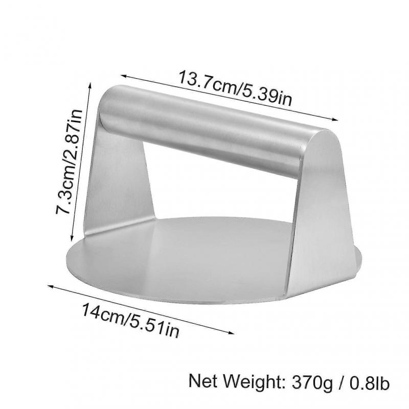 Presse à Smash Burger 5,5 Pouces Acier Inoxydable Presse à Grillade Presse à Bacon Presse à Viande Smasher Burger Smasher Design Rond