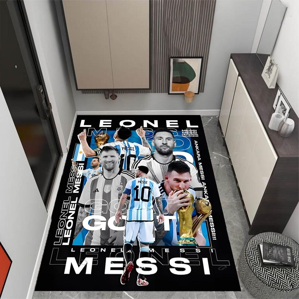 Tappeto da Pavimento Tappeto da Ufficio Celebrazione Messi dell'Argentina Perfetto per Ingresso Soggiorni Balcone Corridoio Tappeto Antiscivolo Decora Uffici