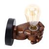 Wall Mounted Lamp Fist Shape Vintage Industrial Style Wall Sconce With Base Mount Connector for Bedroom Bar Cafe 220V