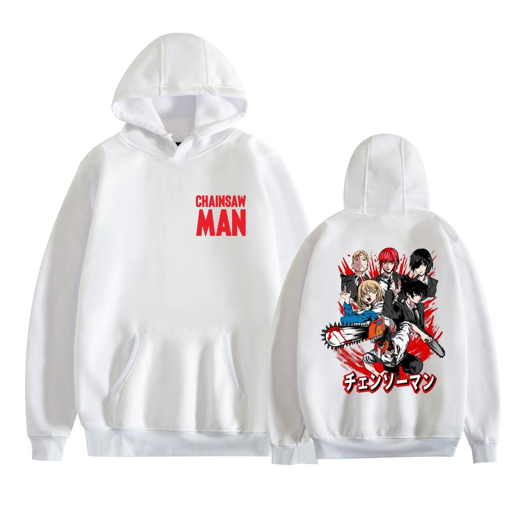 Chainsaw Man Hoodie Sweatshirt Cartoon Printed Cool Pullover Hooded Halloween Chainsaw Man Anime Unisex