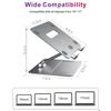 Support Ordinateur Portable - BROCOON - Universel 10-17" - Pliable - Réglable - Aluminium gris