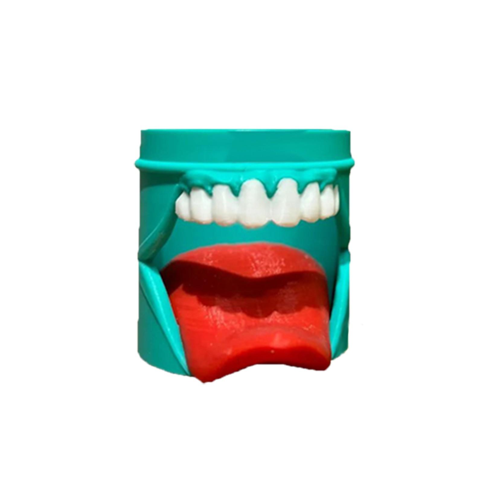 

3D-печатный креативный большой рот забавный контейнер для консервированных картофельных чипсов One Size циан