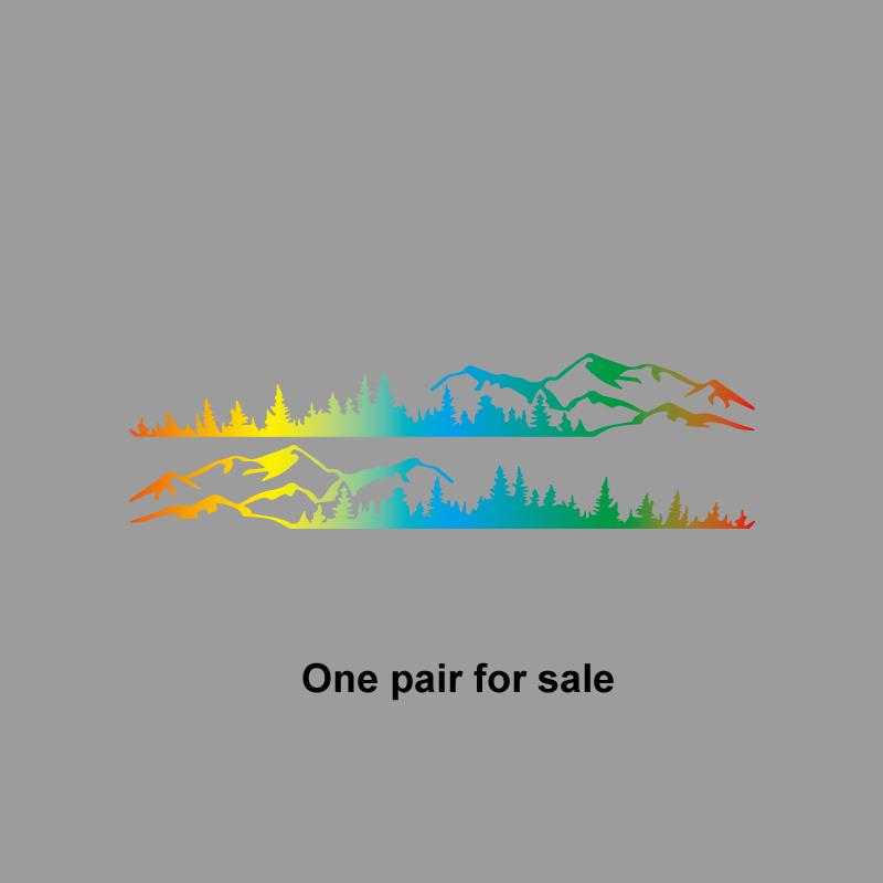 Carlow Hills and Forest Scene Outdoor Adventure Designs, Outdoor Adventure Stickers Nature Themed Decorations Durable Vinyl