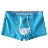 Yousheng Męskie bokserki z podparciem jąder, nadrukiem w litery, elastycznym, średnim stanem, oddzielną kieszenią, odprowadzające wilgoć