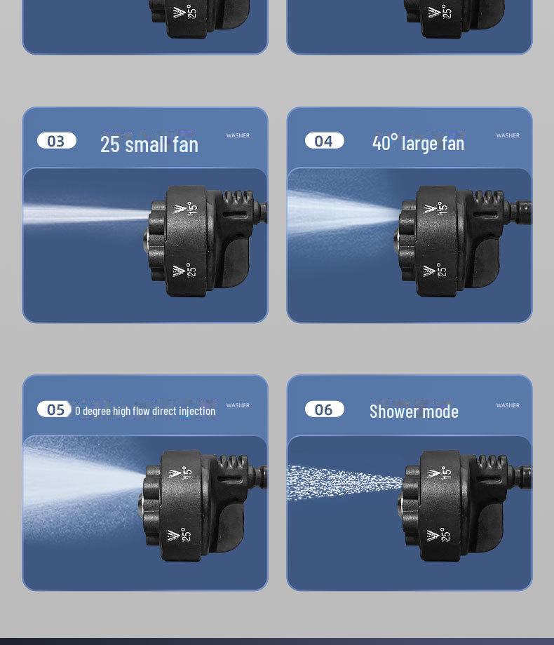 Rechargeable Cordless High-Pressure Car Wash Water Gun with Lithium Battery