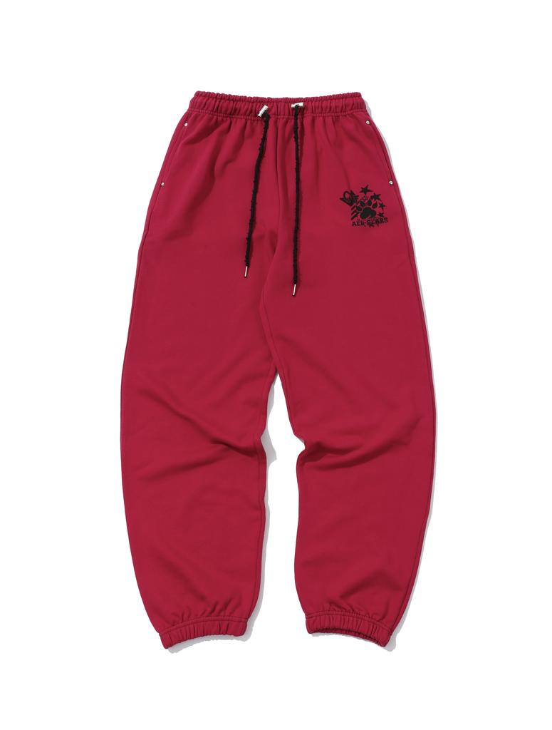 KEEMHII Stardust Stitch Sweatpants - [Red]