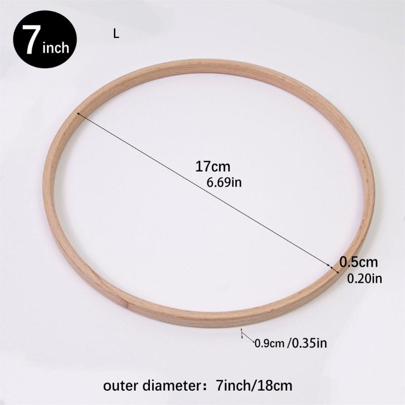 Wood Floral Hoop Wreath 10Pcs Wood Floral Hoop Rings for Wedding Wreath Wall Hanging Decoration Dream Catcher Art Craft