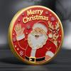6 Pcs, Santa Claus Commemorative Coins, Colorful Relief Commemorative Medals, Christmas Gifts, Colorful Gold and Silver Coins