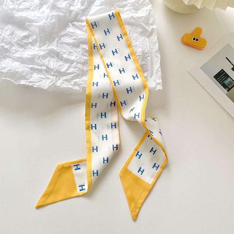 Long silk scarf, high-end new versatile hair tie streamer, atmosphere ribbon, spring and summer decorative scarf, tied bag streamer