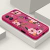 Luxury Floral Print TPU Matte Case For iPhone 16 Pro Max 15 Pro 14 13 12 11 XS XR 8 7 Soft Silicone Shockproof Phone Cover