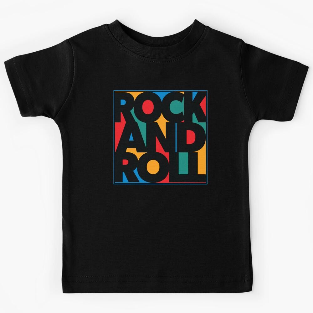 Rock And Roll Color Block Kids T-Shirt 100