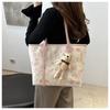 Simple Style Large Capacity Tote Bag for Women Fashionable Casual Shoulder Purse with Zipper Closure CLE