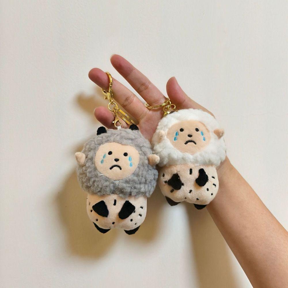 Cartoon Tears Sheep Doll Keychain Bag Charm Sheep Doll Bag Pendant  Children Gift