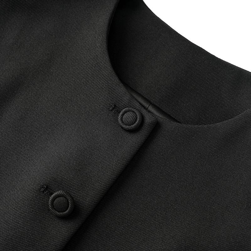 Stunning Fashionable Sleeveless Vest Coat & Midi Skirt Two-Piece Set