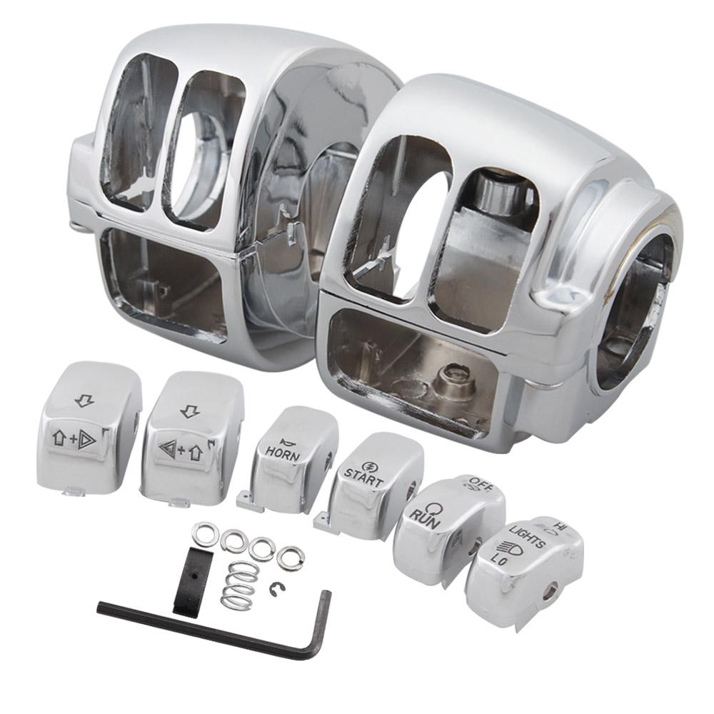 Motorcycle Switch Housing Cover Switch Cap Button For Harley Touring Glide Road King Sportster Softail Dyna VRSC Heritage Vrod