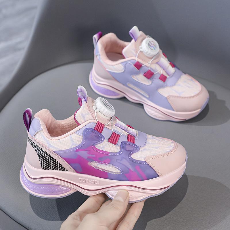 

Children s sports shoes Rotating button men s and women s middle-aged and older children s running shoes Four seasons tide shoes Non-slip platform cas 31