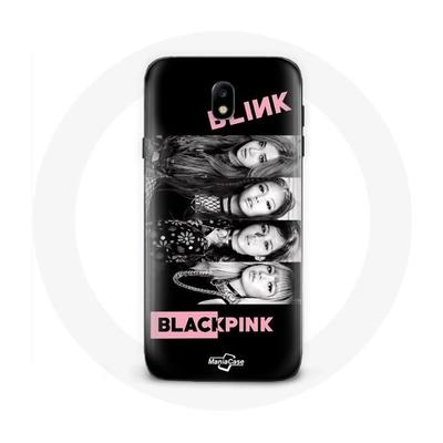 Coque - Maniacase - Samsung Galaxy J7 2017 - Silicone - Souple - Noir - Blackpink BOOMBAYAH