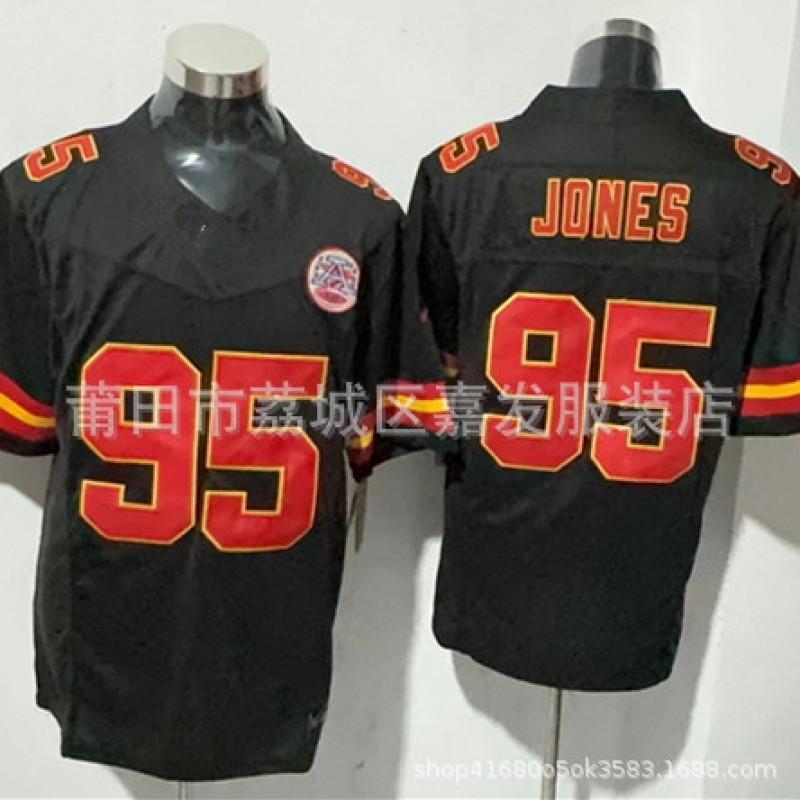 Mens Kansas City Chiefs NFL Football Jersey Patrick Mahomes 15 Travis Kelce 87 Authentic Style Cotton Team Sport Shirt