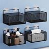 Dorm Bedside No-Punch Wall Storage Hanging Basket Shelf