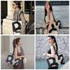 Canvas Tote Bag Large Capacity with Letter Print for Shopping Travel