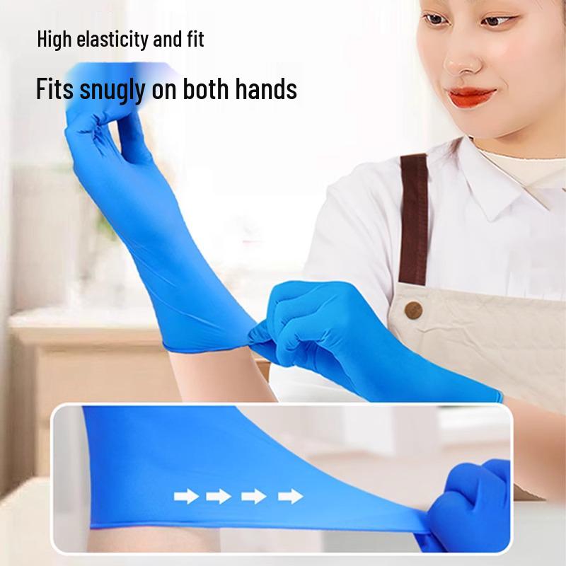 Durable Waterproof Nitrile Latex-Free Disposable Kitchen Gloves