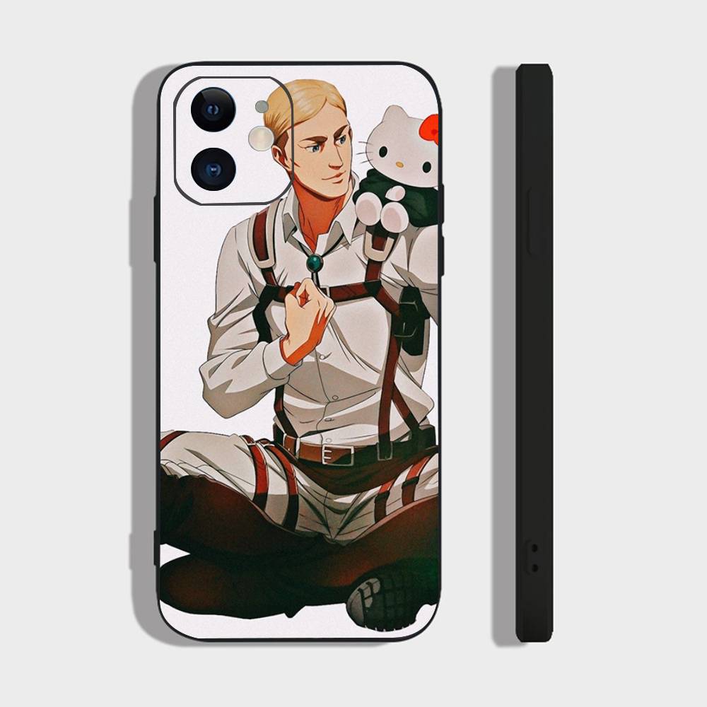 Erwin Smith Anime Phone Case For IPhone 17 Air 16 15 14 13 Pro Max 11 12 Black Silicone Cover