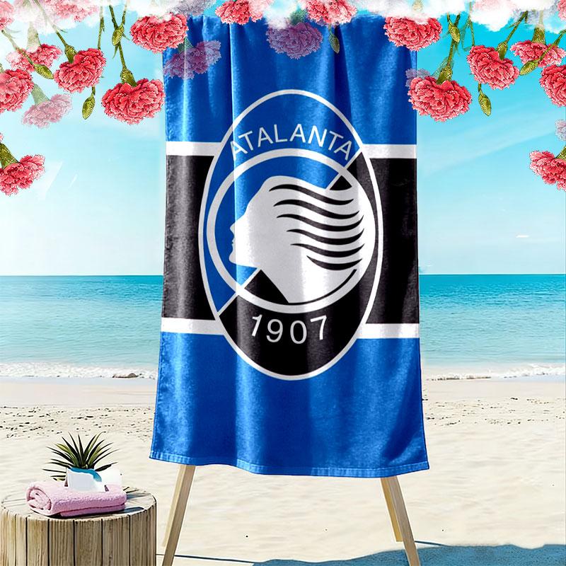 Asciugamano da Spiaggia Stampato Atalanta BC, Asciugamano Grande Morbido Asciugatura Rapida per Spiaggia Campeggio Nuoto