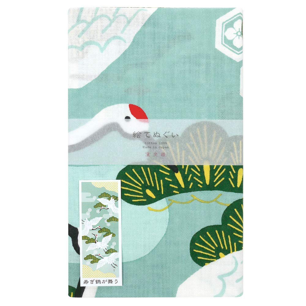 Hamamonyo Illustrated Hand Celebration Crane Dancing Towel