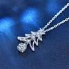 D Color 0.5ct Moissanite Diamond S925 Sterling Silver Necklace Christmas Tree Pendant Necklace For Woman Fashion Party Jewelry